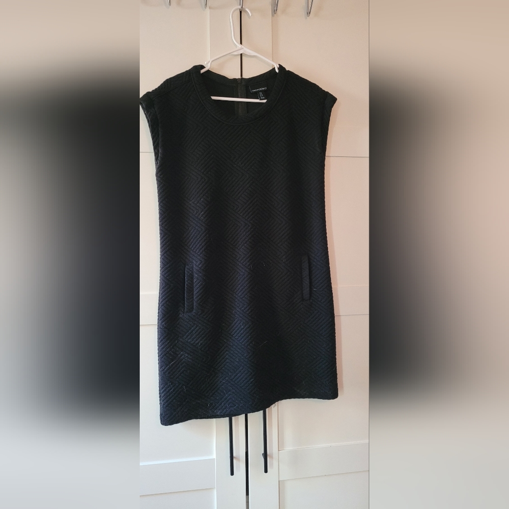 Black quilted Cynthia Rowley sheath dress